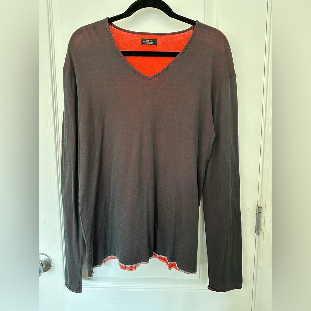 Mads Norgaard 100% Cotton Long Sleeve Shirt Size Large Men’s Copenhagen